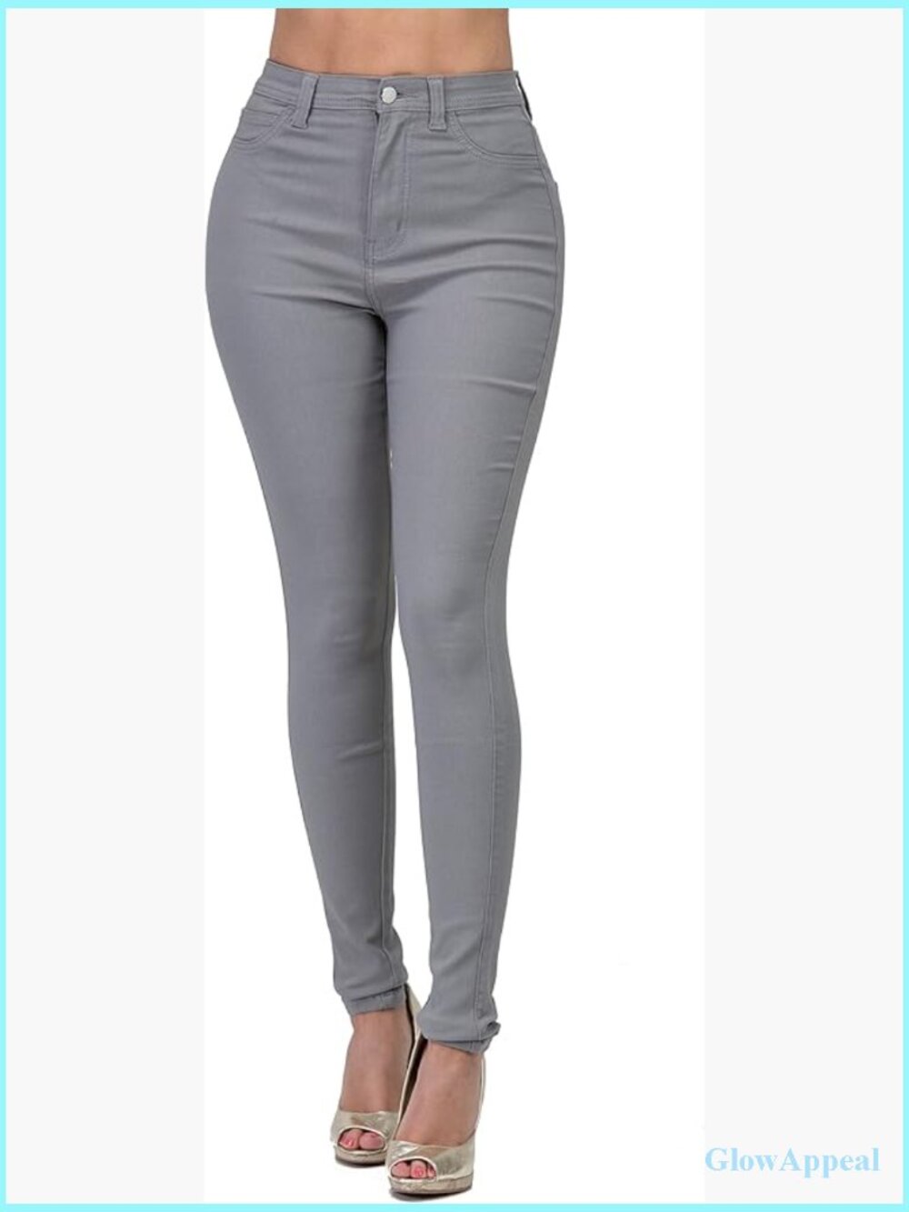 High Waisted Skinny Stretch Distressed Destroyed Ripped Jeans